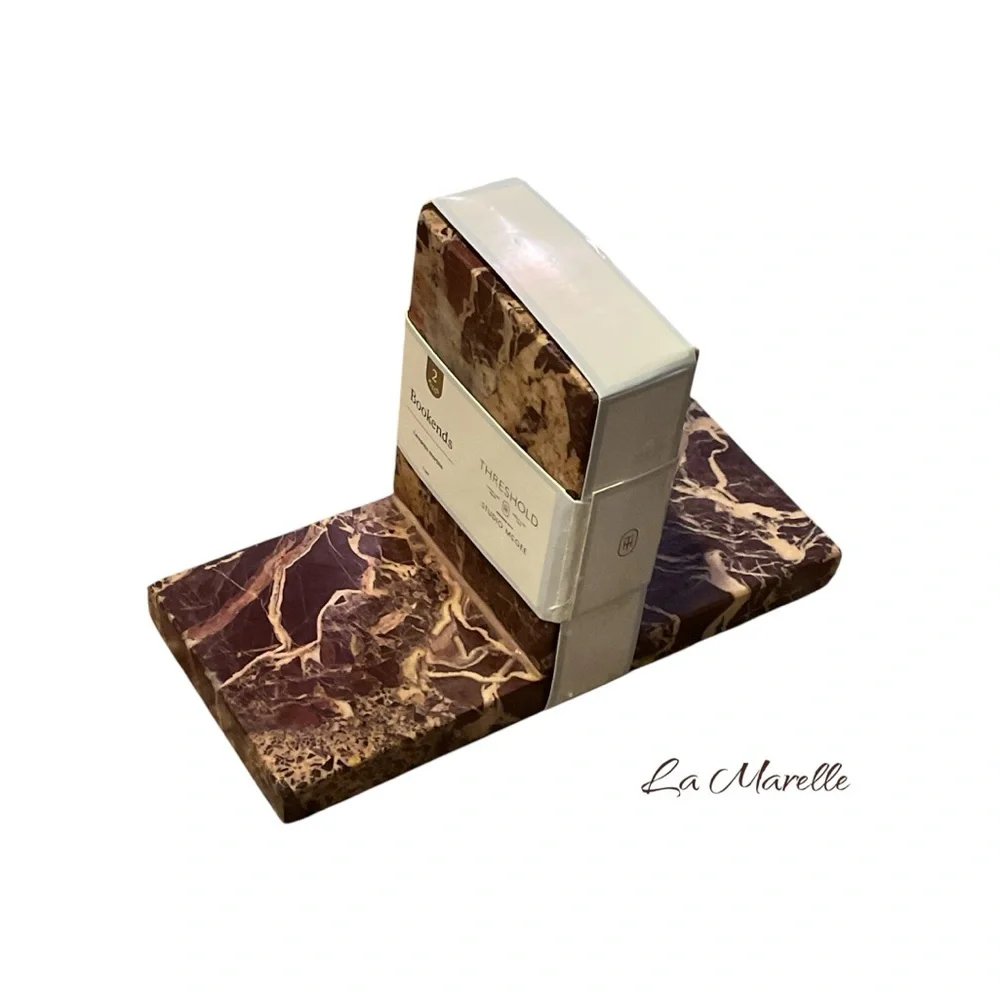 Set of 2 Levanto Marble Bookends - Threshold™ with Studio McGee